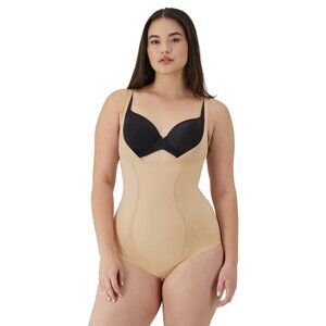 Maidenform Shapewear Open Bust Bodysuit Latte Lift Size 3X